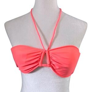 American Eagle coral bikini‎ top Women's adjustable tie back and underwire